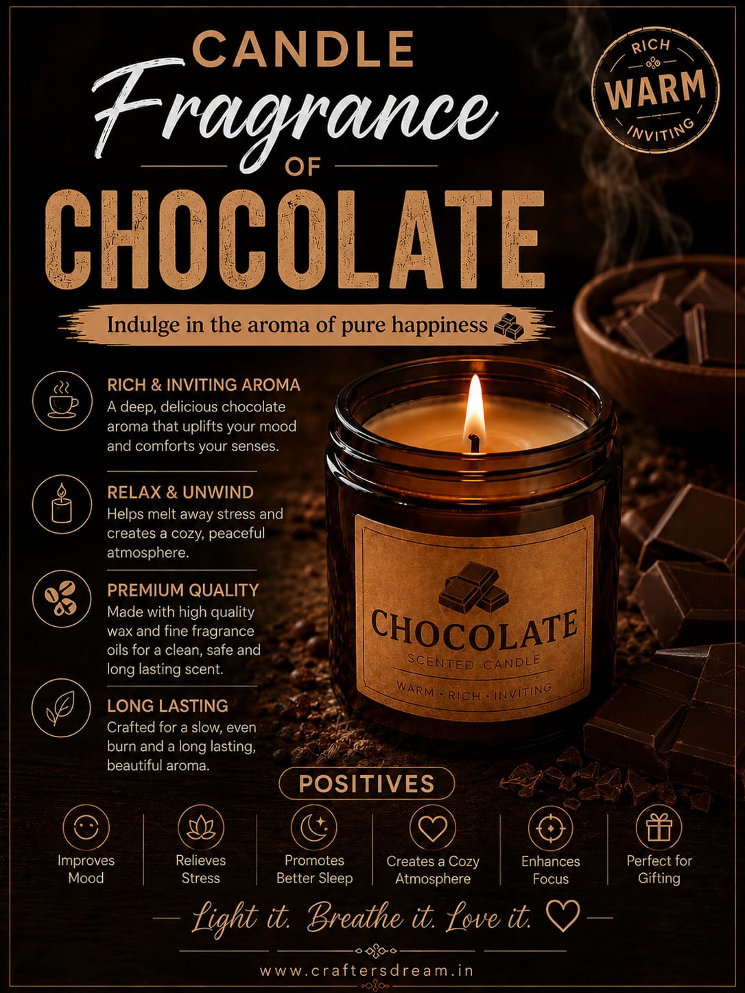 Chocolate Candle Fragrance - 100ml