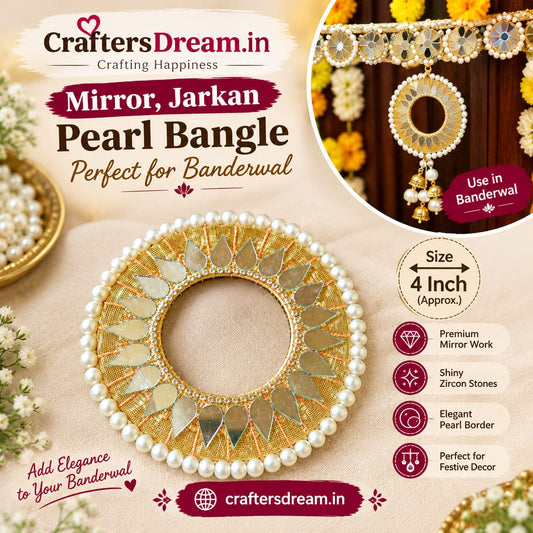 Mirror Jarkan Pearl Bangle 4inch - 5pc