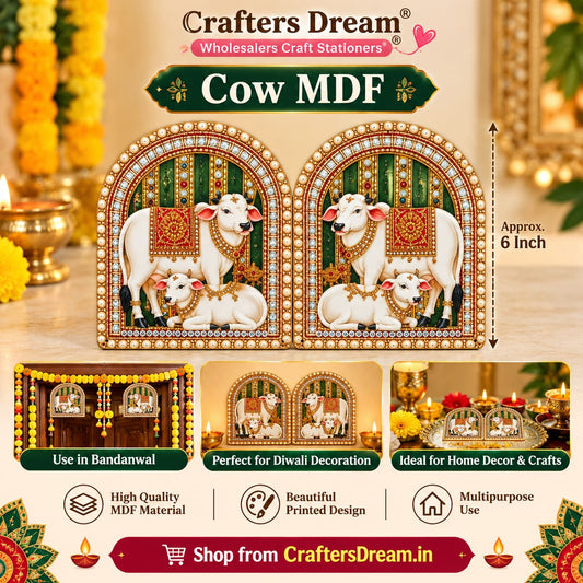MDF Cow (6inch Approx) - 10pc