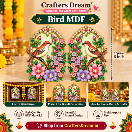 MDF Bird (6inch Approx) - 10pc