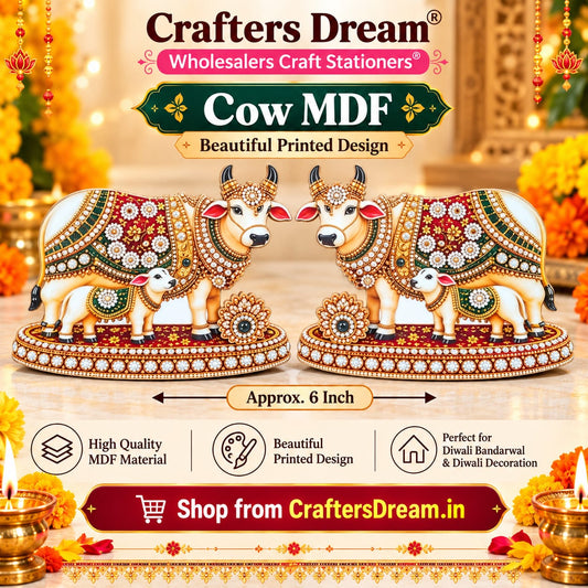 MDF Cow (6inch Approx) - 10pc