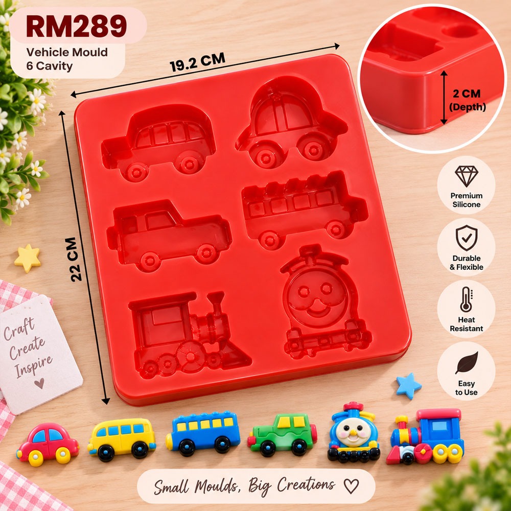 Car Train Silicon Mould (RM289) - 1pc