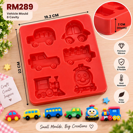 Car Train Silicon Mould (RM289) - 1pc