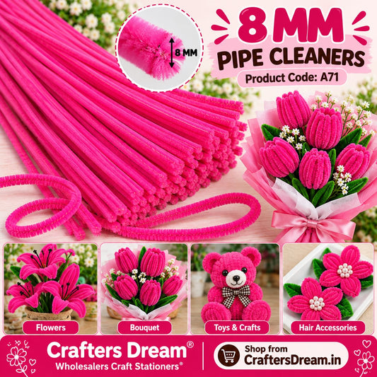 Plain Pipe Cleaner 8mm (A71) - 100pc