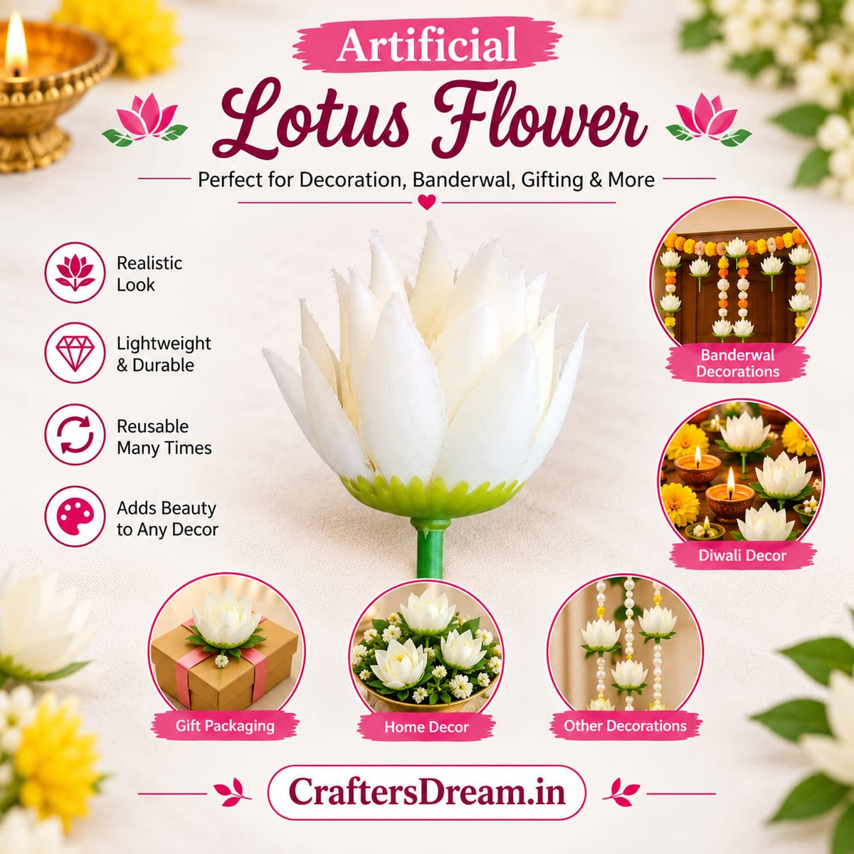 Lotus Flower - 10pc