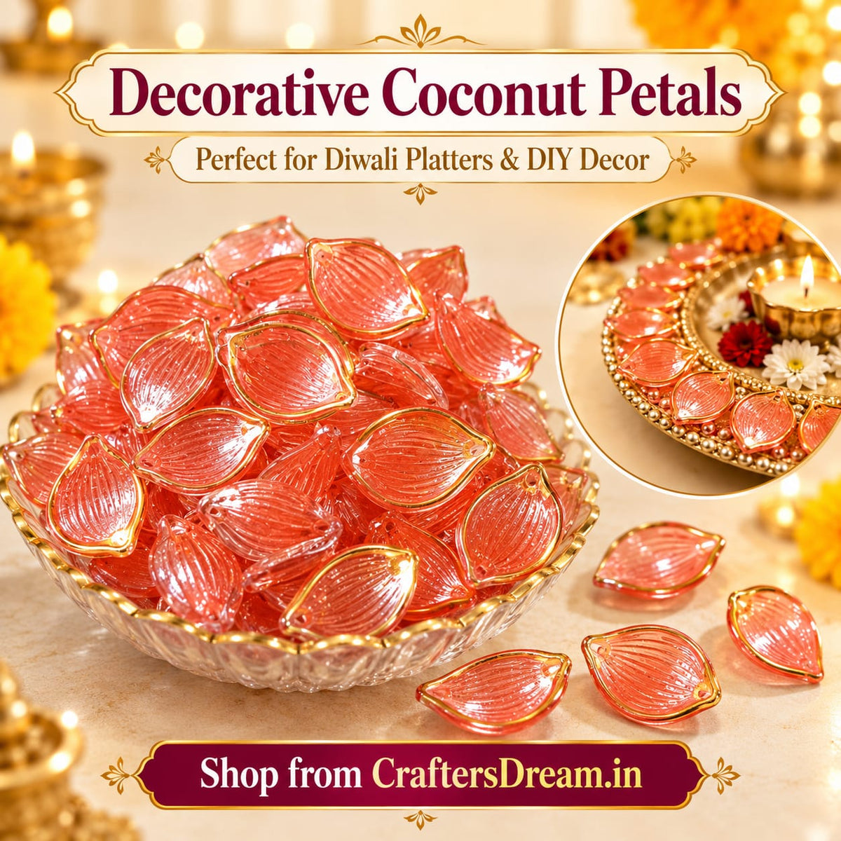Red Coconut Leaf Petals