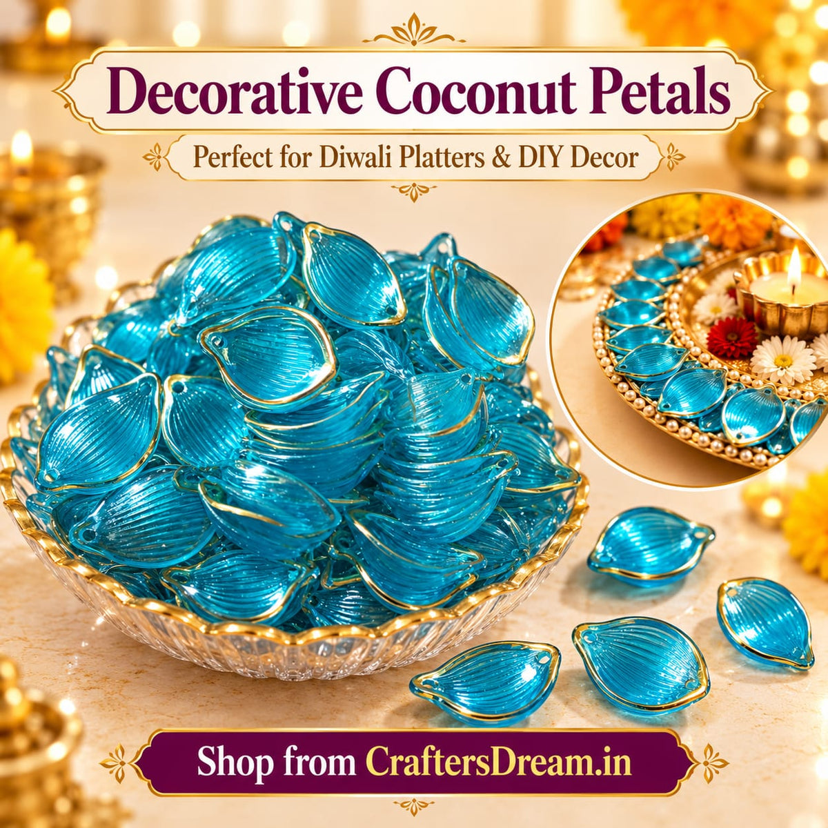 Blue Coconut Leaf Petals