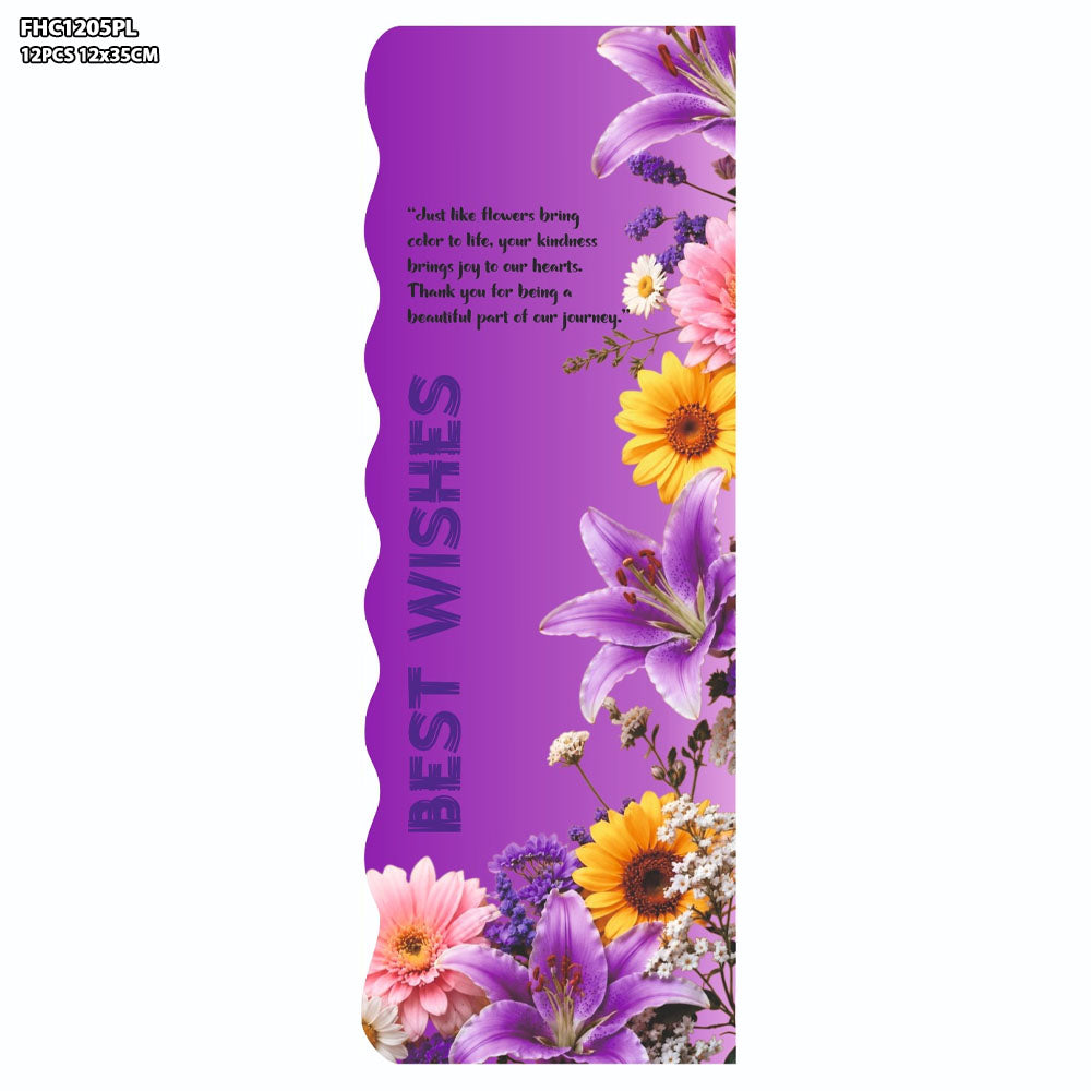Flower Holder Card Purple (FHC1205PL) - 12pc