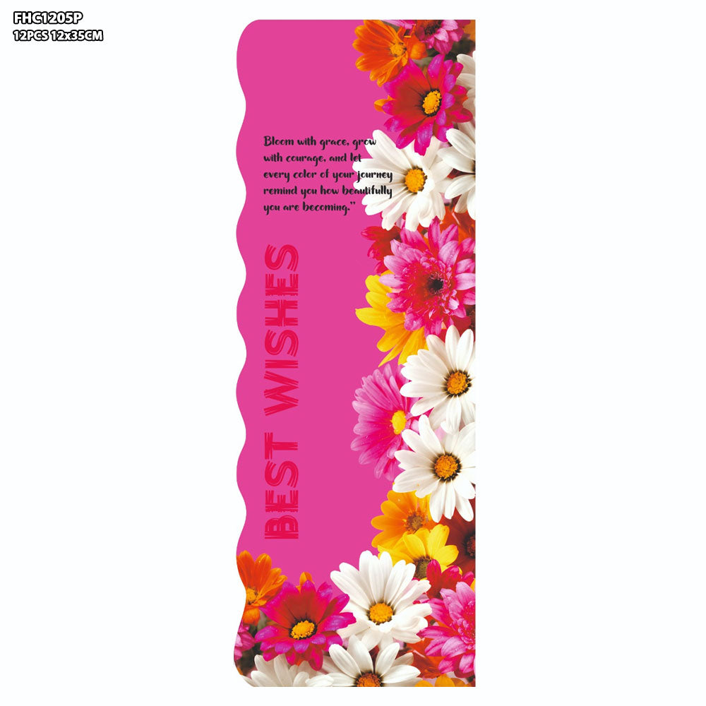 Flower Holder Card Pink (FHC1205P) - 12pc