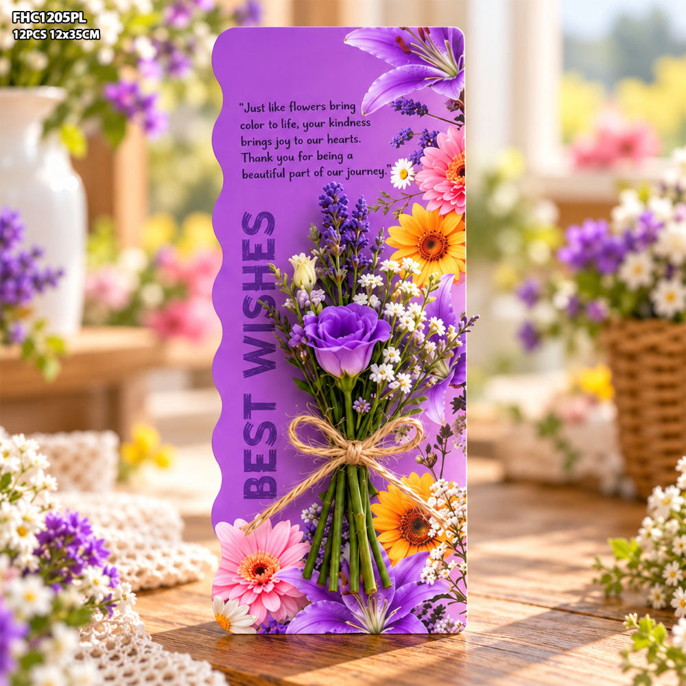 Flower Holder Card Purple (FHC1205PL) - 12pc