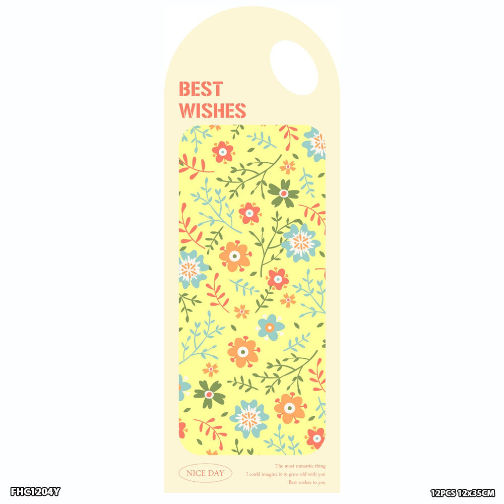 Flower Holder Card Yellow (FHC1204Y) - 12pc
