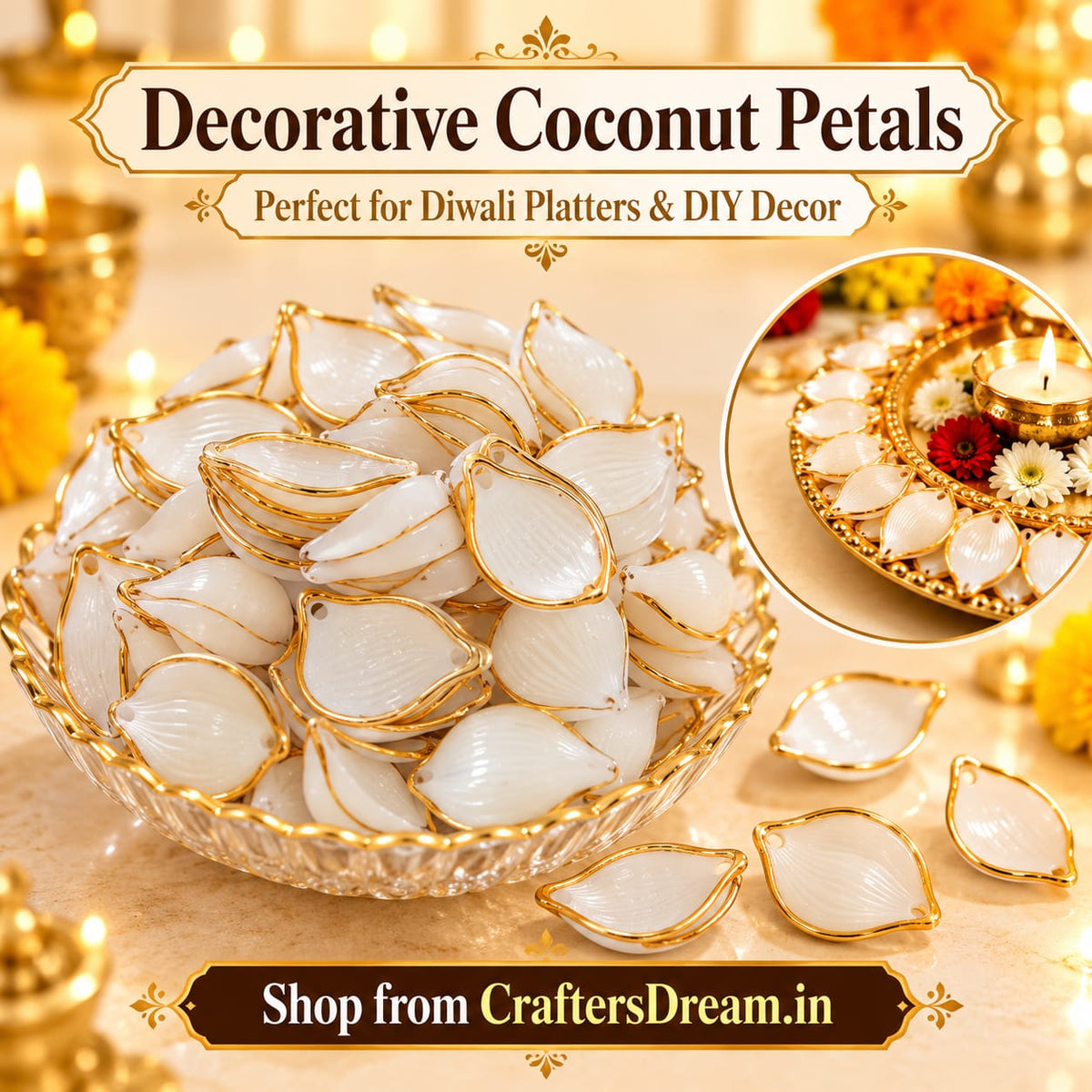 Chocolate Coconut Leaf Petals