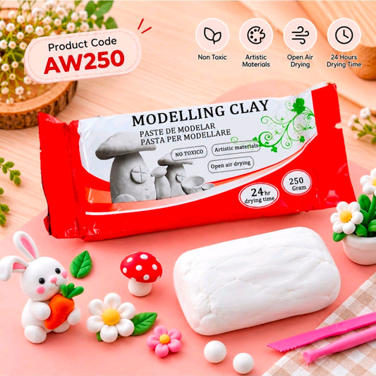 Air Dry Modelling Clay White (AW250) - 250gm