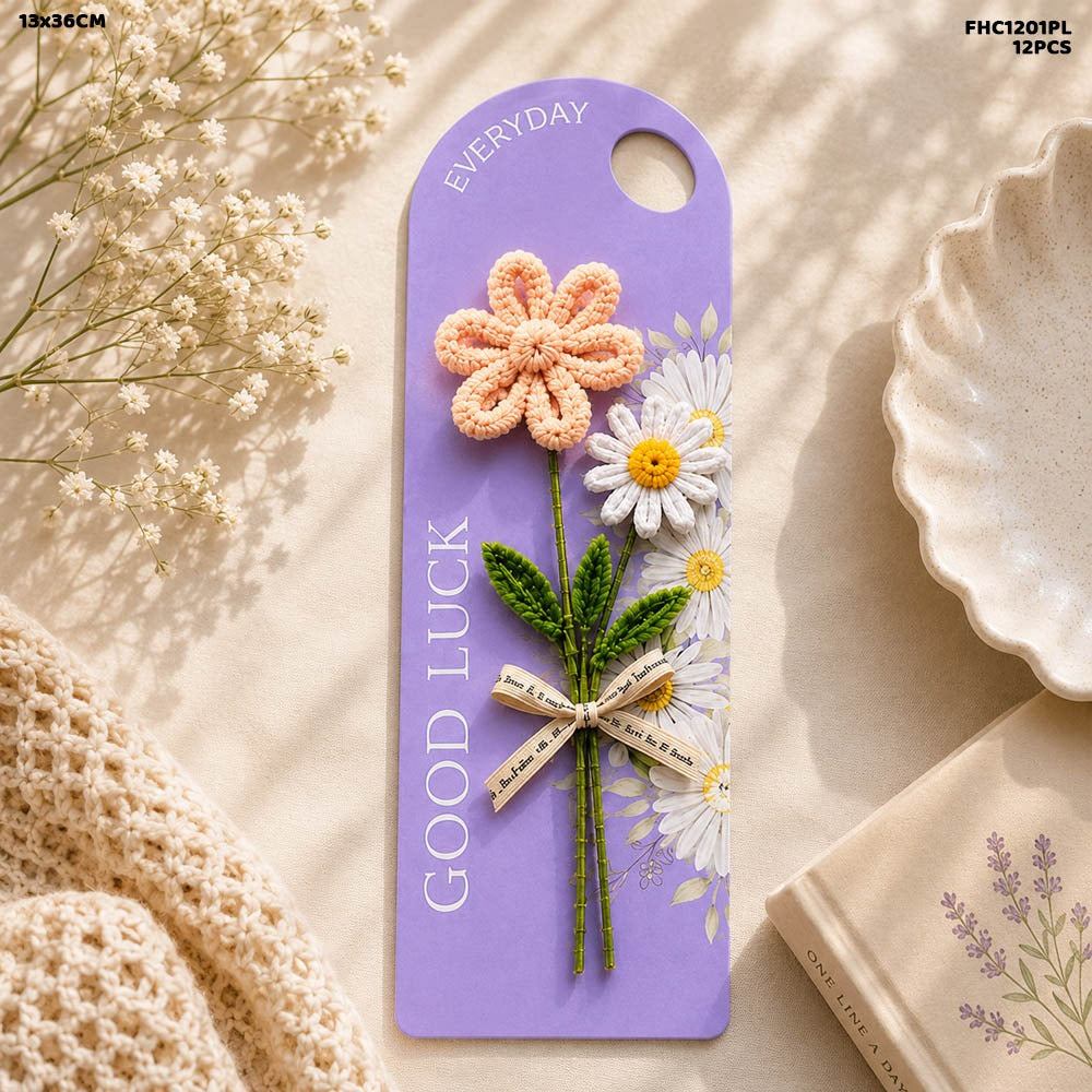 Flower Holder Card Purple (FHC1201PL) - 12pc