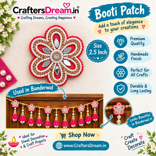 Flower Buti Patches - 10pc