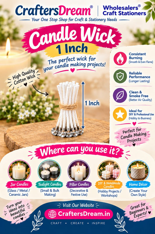 Premium Paraffin-Coated Candle Wick