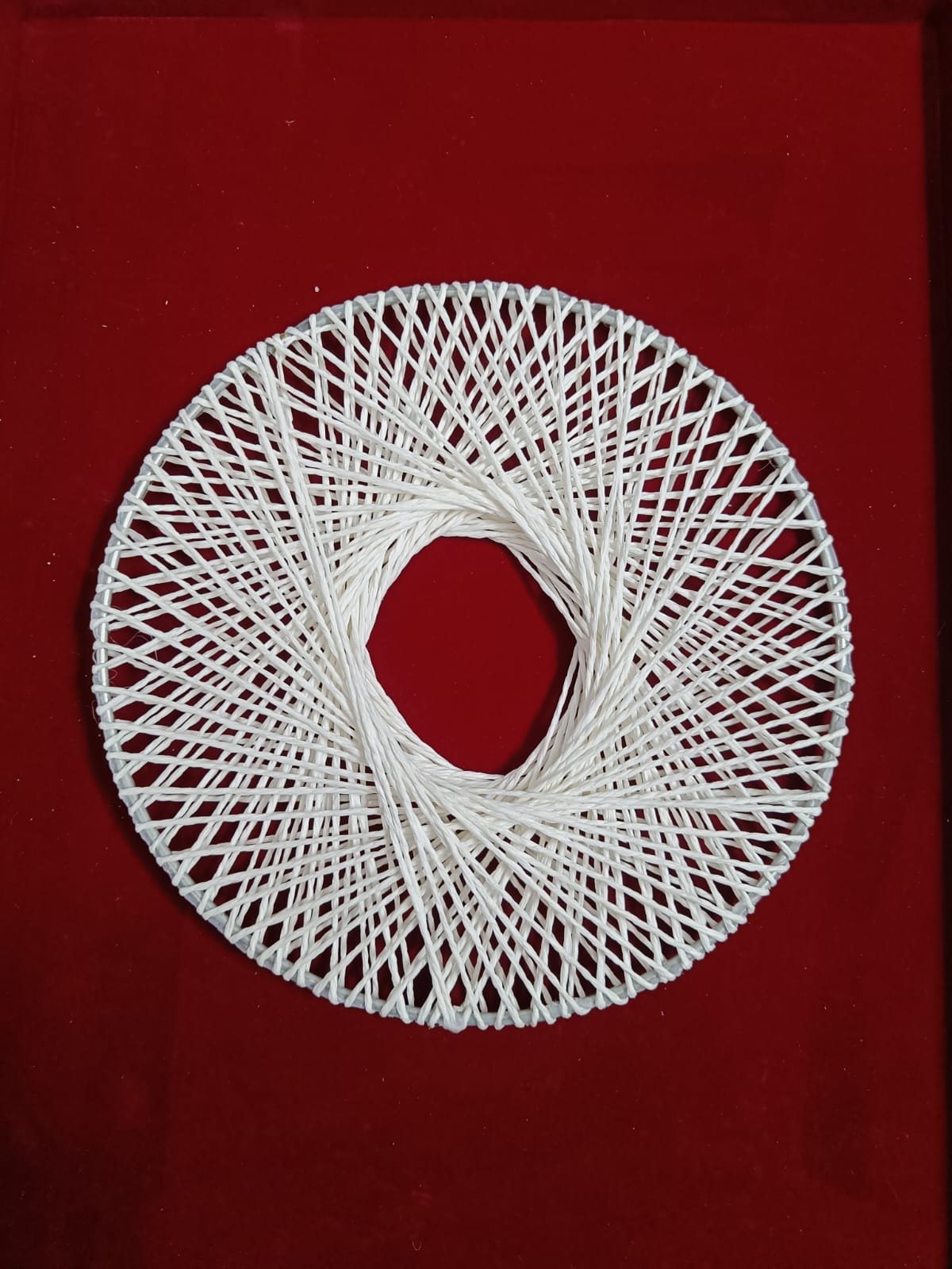 Handmade Thread Wall Hanging Ring 8inch - 1pc
