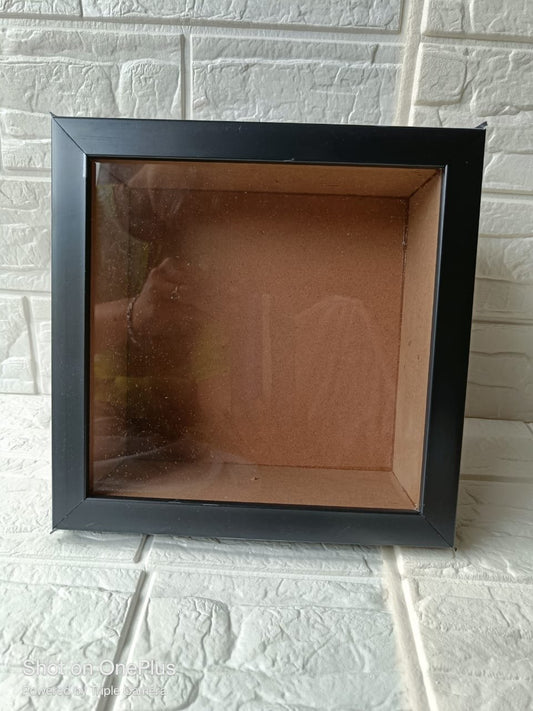 Shadow Box Glass Frame – 8*8 Inch (Black)