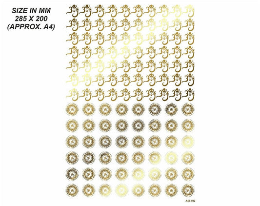 New Emboss Sticker D08 (A4S022) - 1set