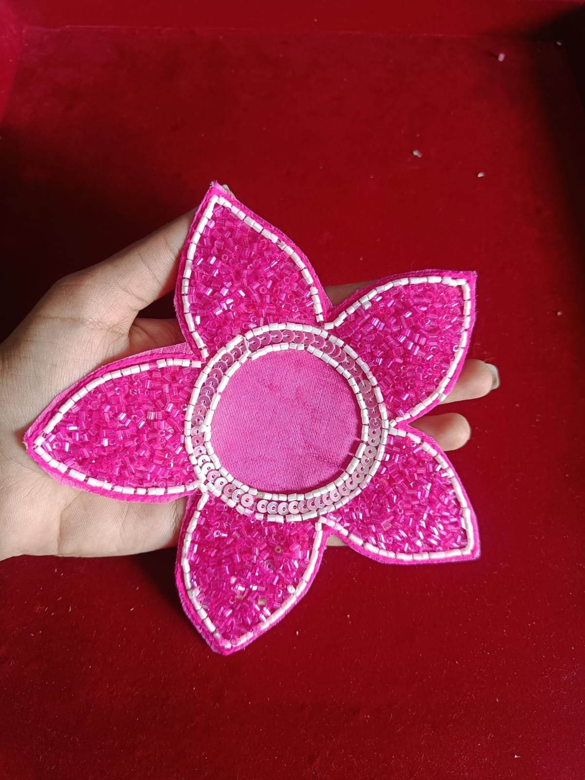 Round Flower Buti Patches - 10pc