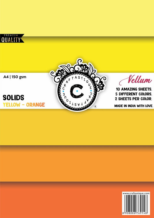 Solids- A4 Vellum (Yellow-Orange)