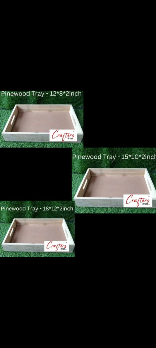 Pinewood Tray Set 01 - 6pcs (Free Shipping)