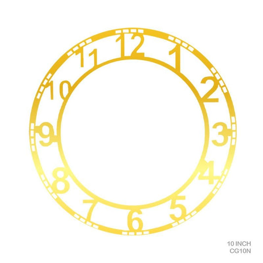 Acrylic Clock Golden - 8 inch Number (CG08N)