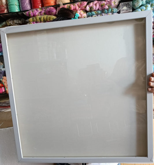 Shadow Glass Frame with Mount – 20*20 inch (White)