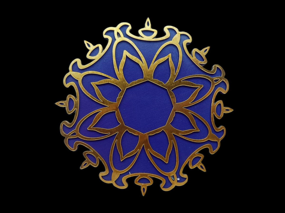 MDF Rangoli (Purple) - 8inch