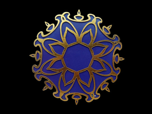 MDF Rangoli (Purple) - 8inch