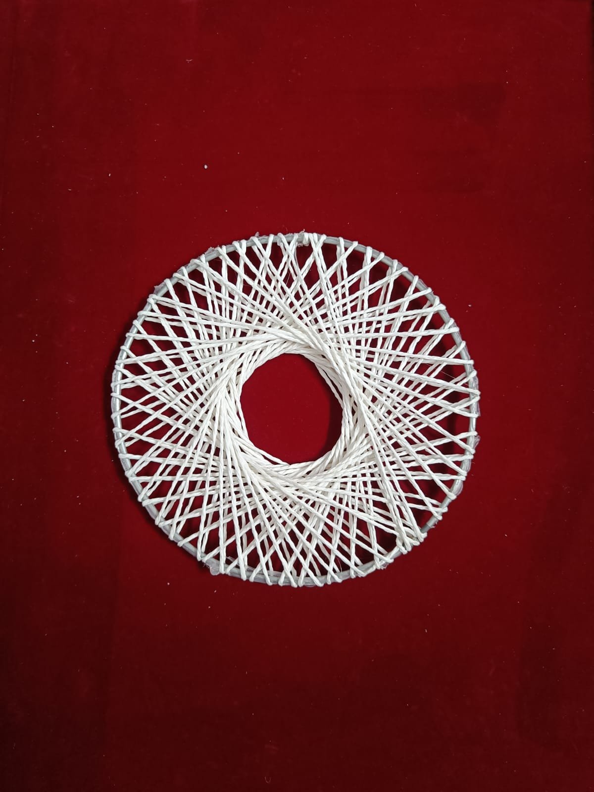 Handmade Thread Wall Hanging Ring 6inch - 1pc