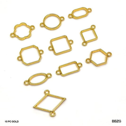 Bezels Mix Shape Set Gold (BBZG)- 10PC