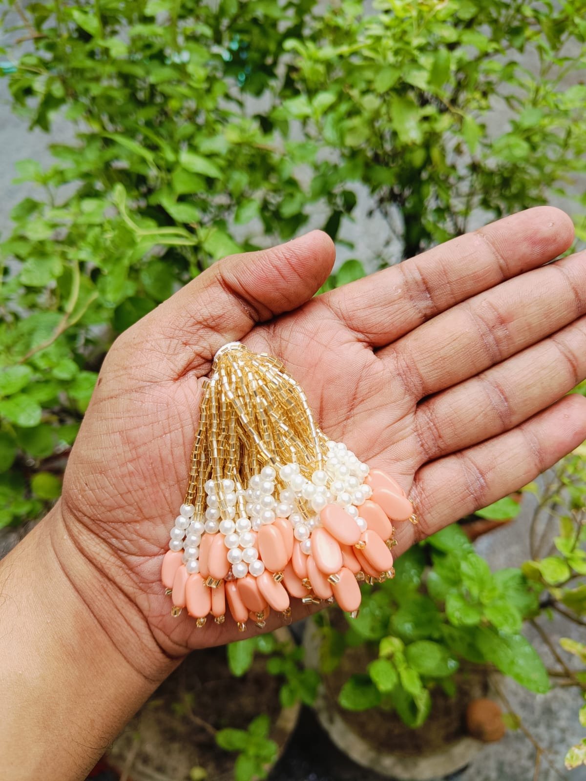 Peach Moti Latkan - 10pc
