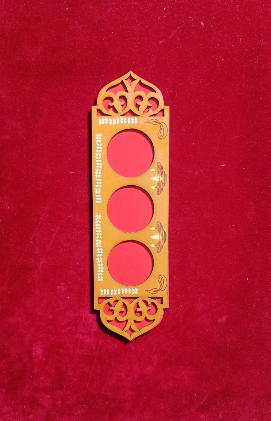 MDF Printed Tea Light Cut Out (9inch*2.5inch) - 1pc