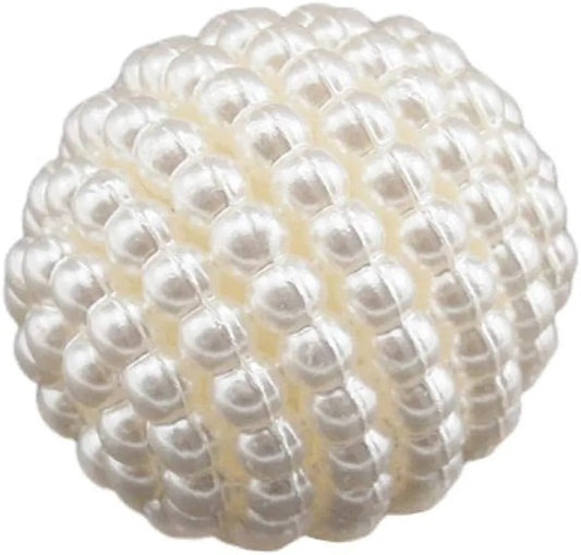 Moti /Pearls /Beads White (100gm) - 25mm