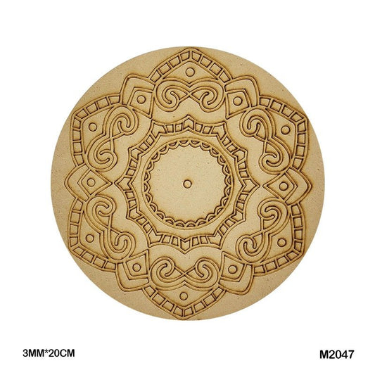 MDF Cutout Mandala Engrave (M2047) – 20CM