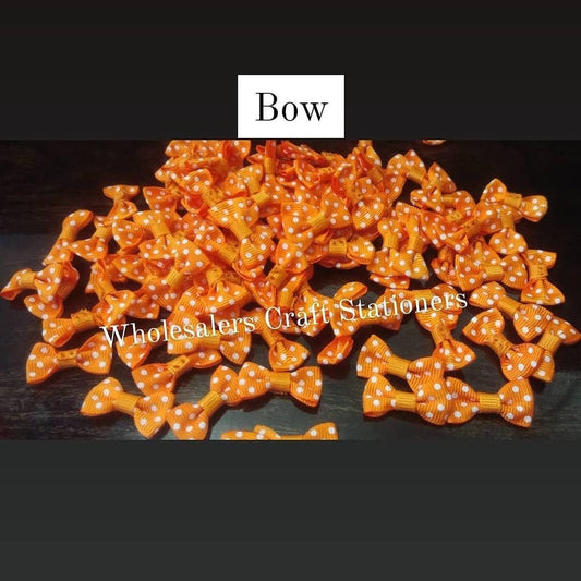 Bows Set- 10 pieces - (Floral Orange)
