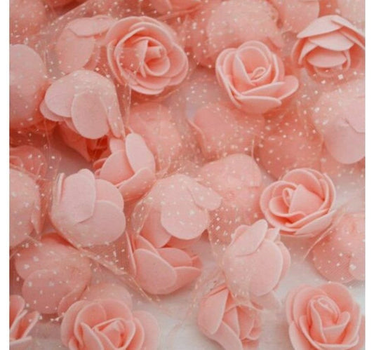 Net Foam Flower Peach  – 50 piece