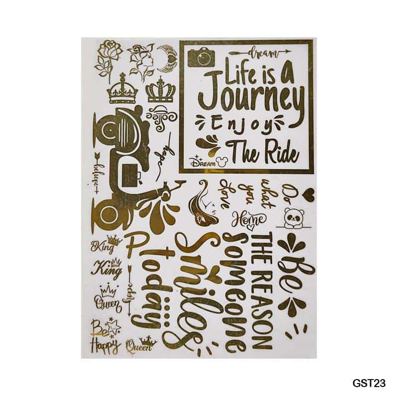 Gold Metal Sticker A4 (GST23)