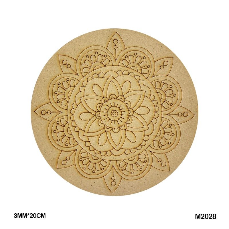 MDF Cutout Mandala Engrave (M2028) – 20CM