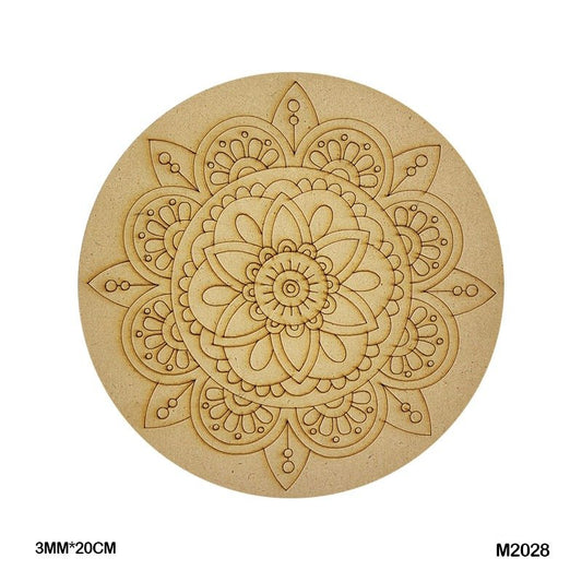 MDF Cutout Mandala Engrave (M2028) – 20CM