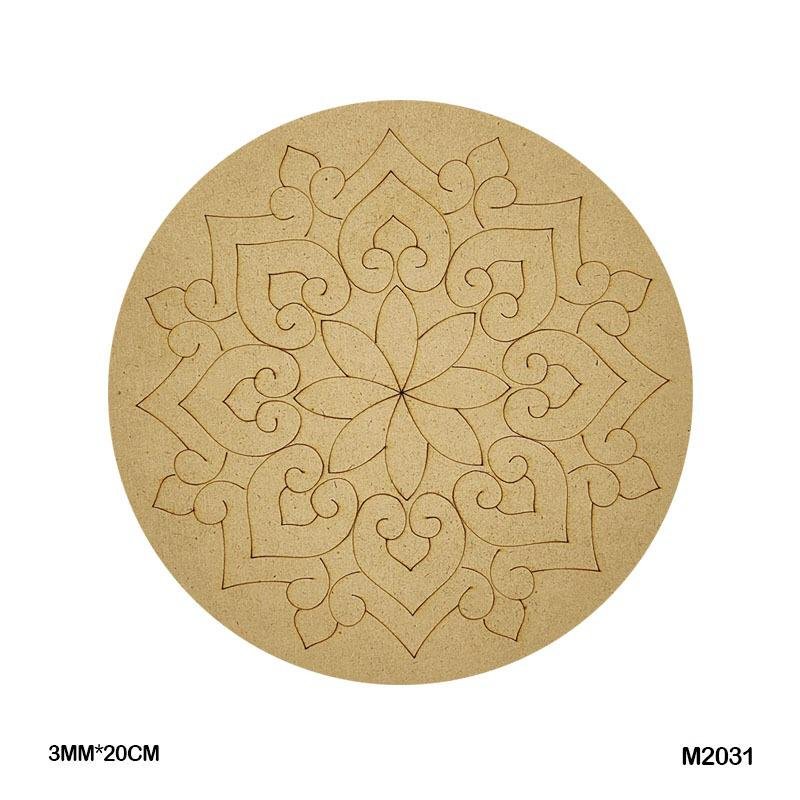 MDF Cutout Mandala Engrave (M2031) – 20CM
