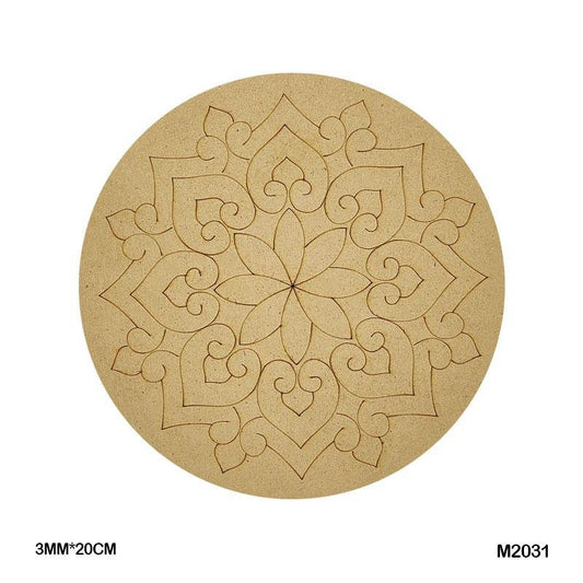 MDF Cutout Mandala Engrave (M2031) – 20CM