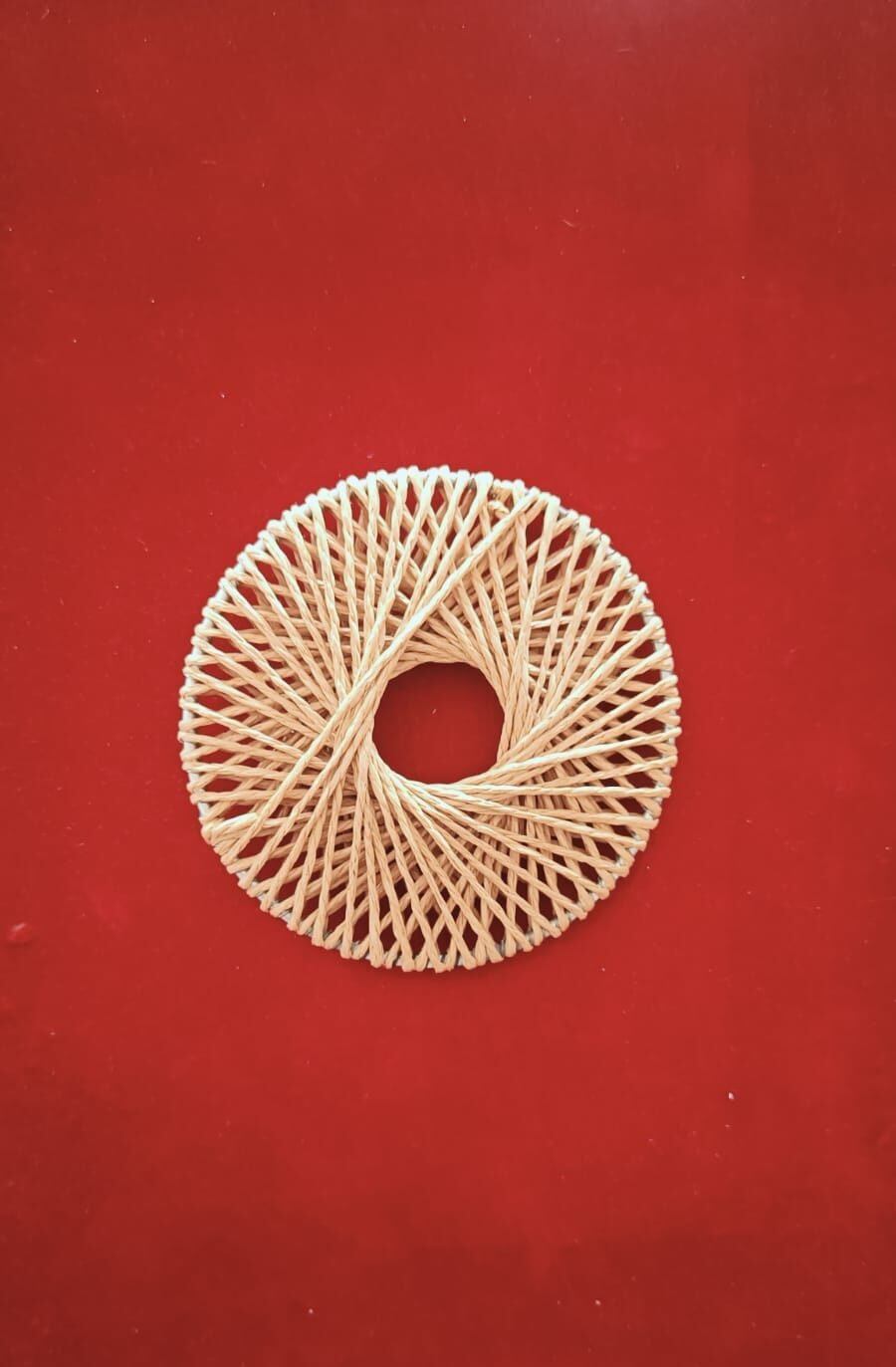 Handmade Thread Wall Hanging Rafiya Ring 4inch – 1pc