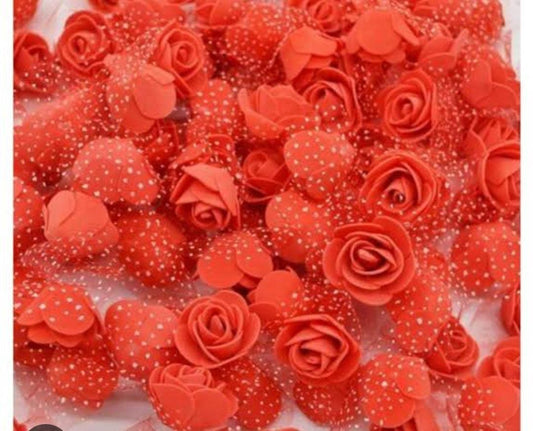 Net Foam Flower Red  – 50 piece