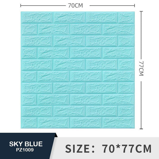 Wall Sticker 3D Pe Foam Sky Blue (PZ1009) - 1Pc