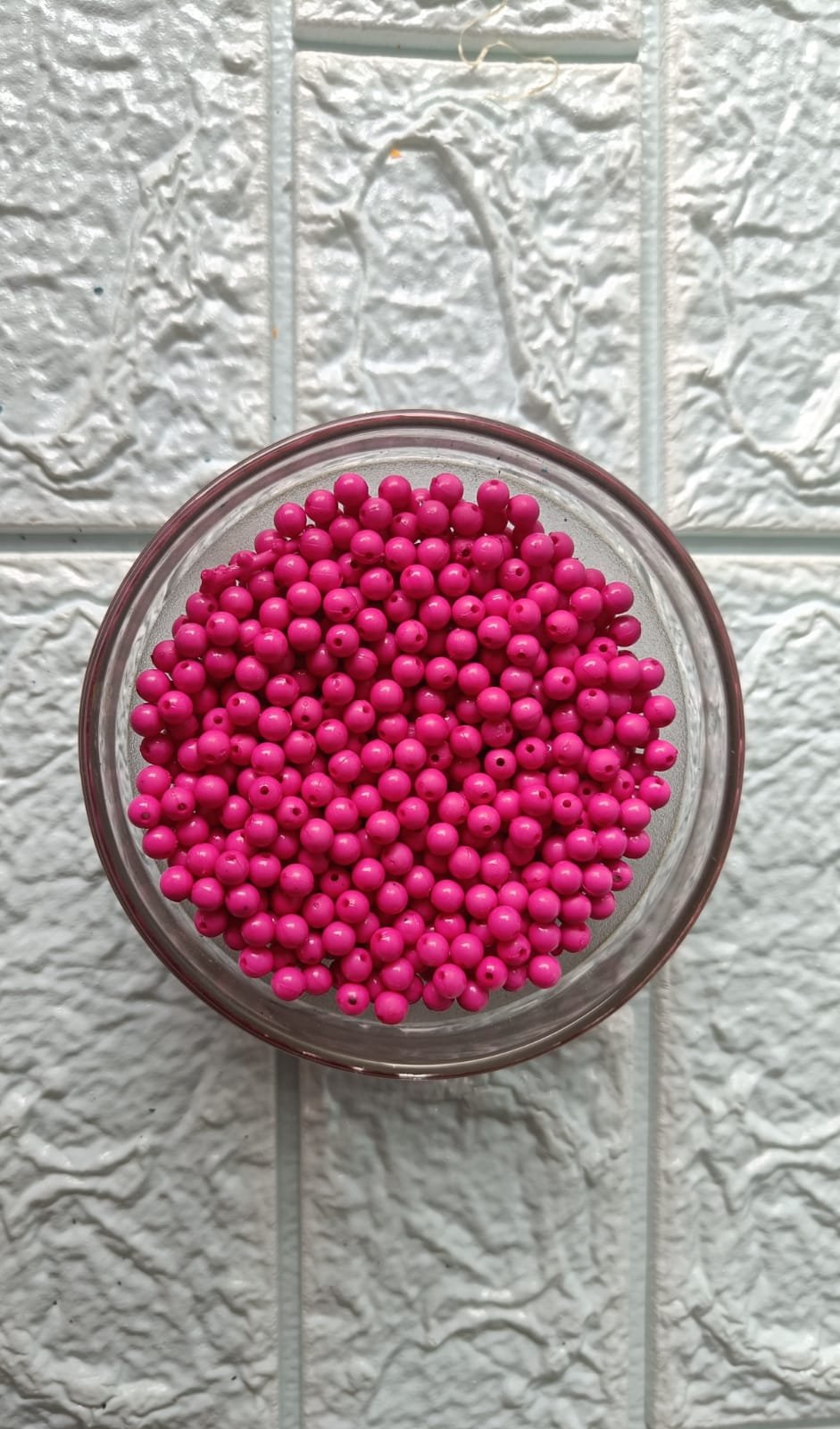 Moti /Pearls /Beads – Dark Pink  (100gm) – 6mm