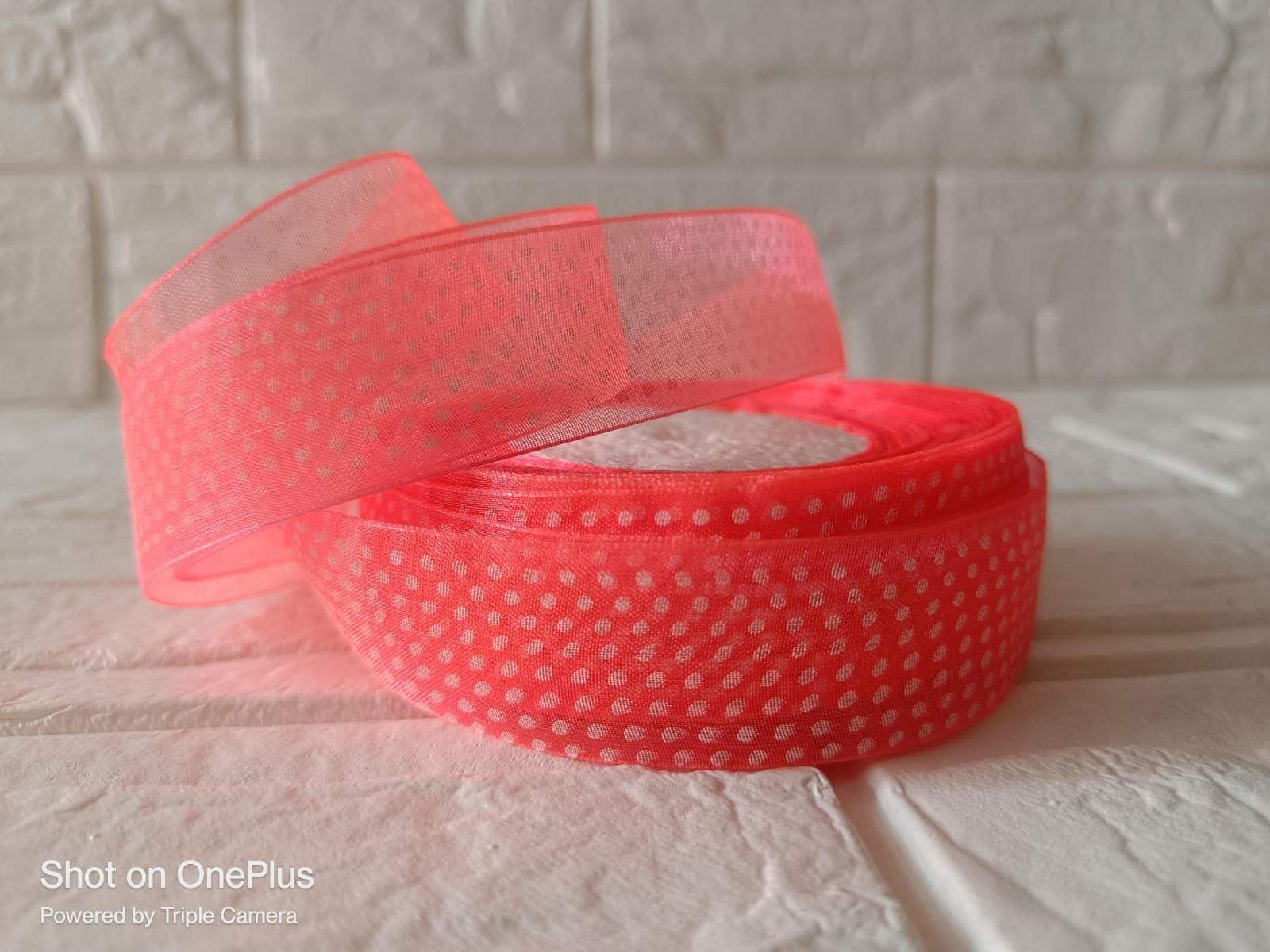 Organza  Polka Dot Ribbon 1 inch – Gajri