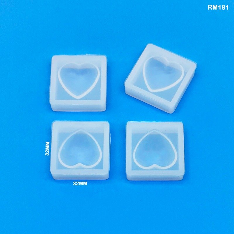 Silicone Mould 4pc Heart RM181