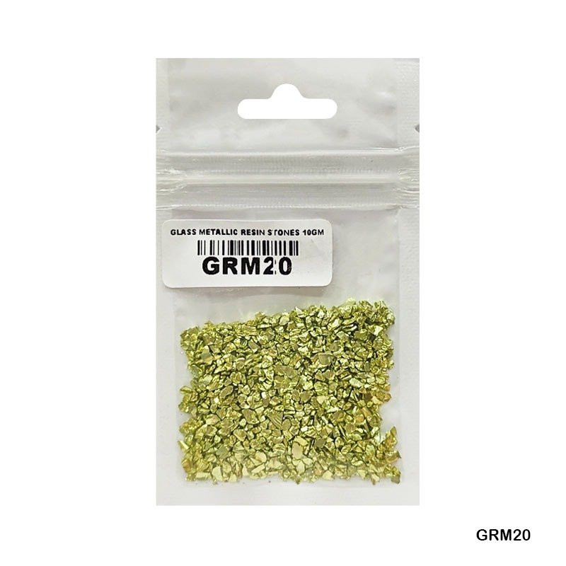 Glass Metallic Resin Stones - 10gm (GRM20)